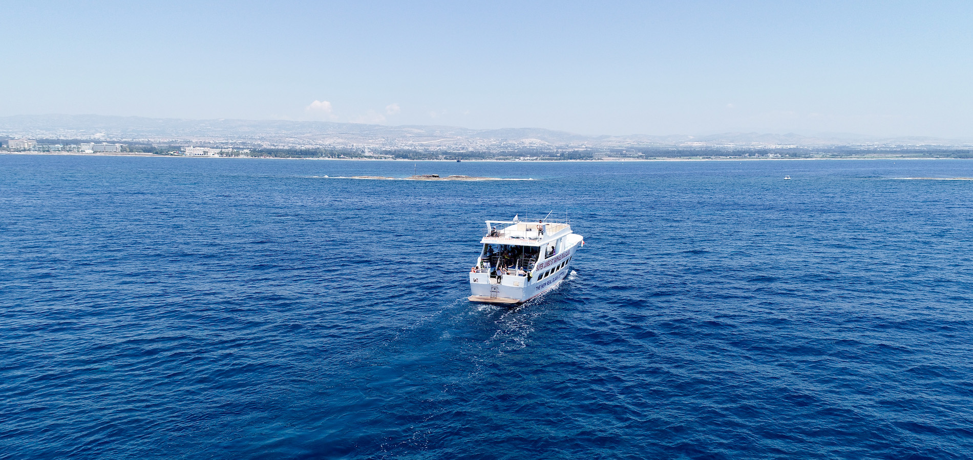 Heading To Riccos Paphos Super Jumbo St  Raphael 1 Real Glass Bottom Boat