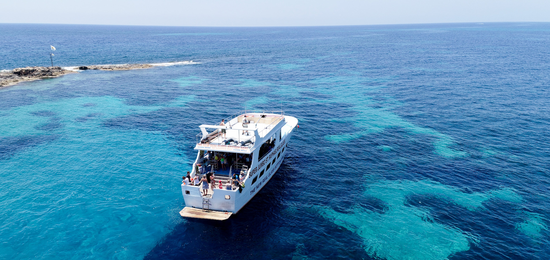 Moulia Paphos Super Jumbo St  Raphael 1 Real Glass Bottom Boat