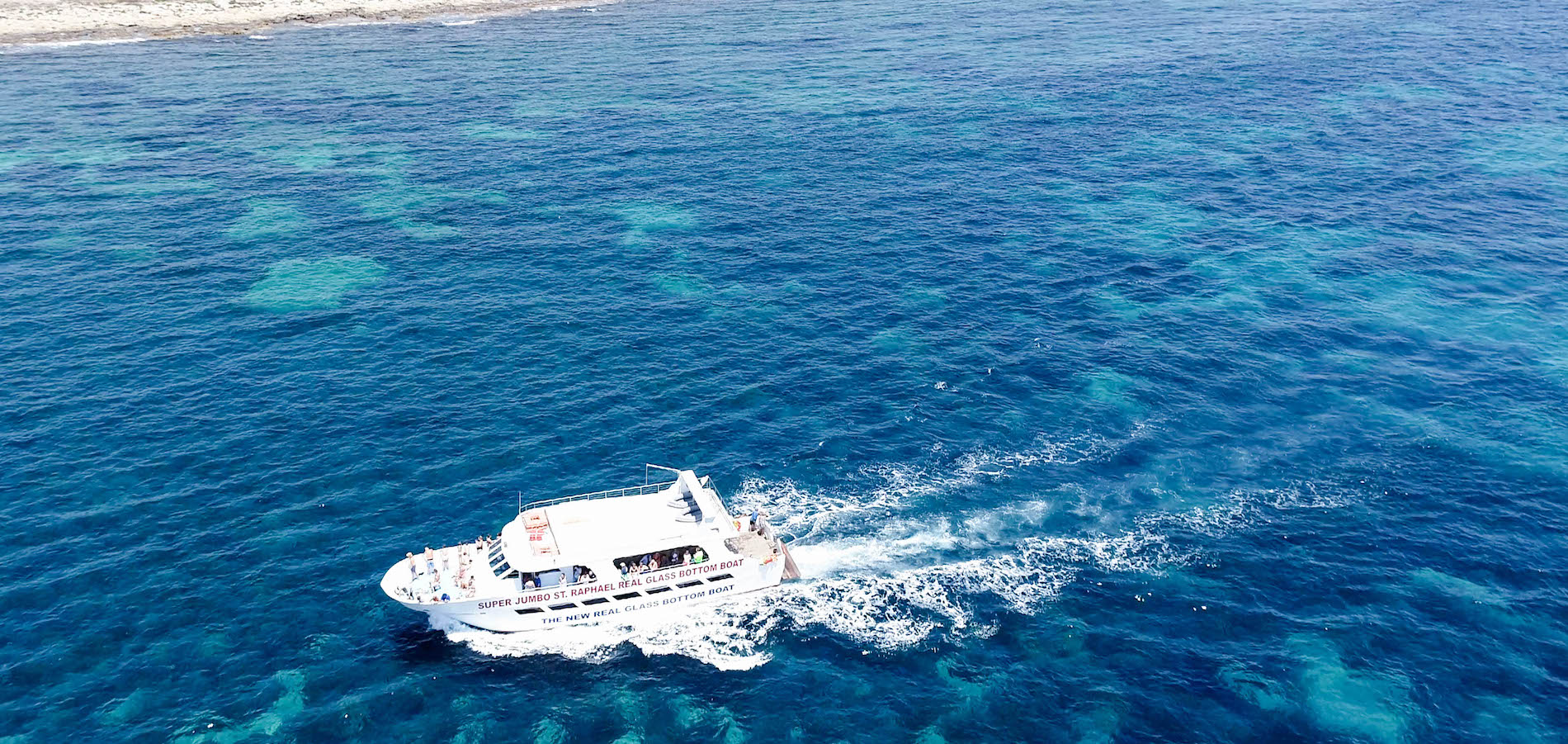 Trip Returning Paphos Super Jumbo St  Raphael 1 Real Glass Bottom Boat