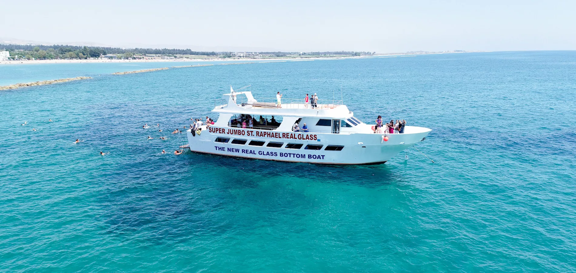 Paphos-Super-Jumbo-St.-Raphael-1-Real-Glass-Bottom-Boat-at-sea